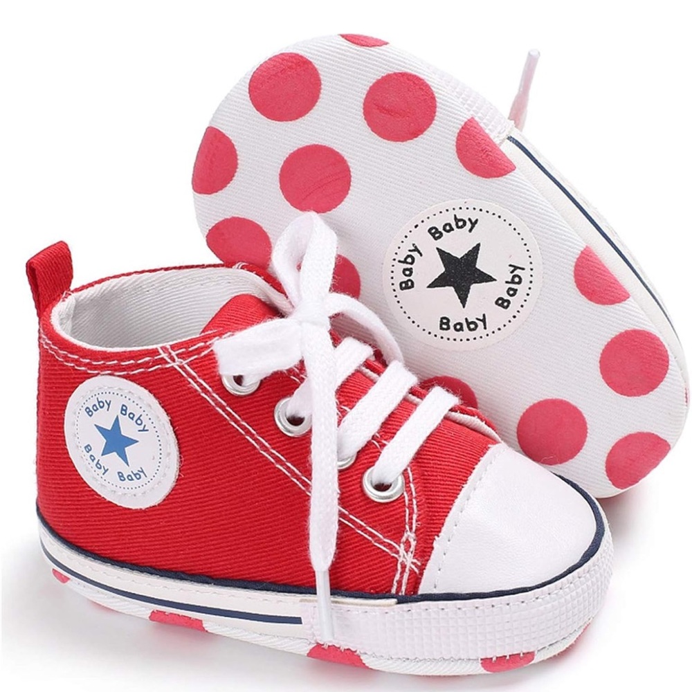 Kidson red 6-12 month baby shoes like new